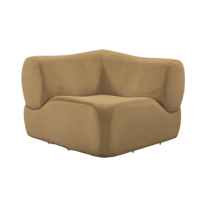 Zenith Latte Brown Performance Velvet Corner Wedge