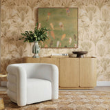 Curves Performance Velvet Swivel Accent Chair