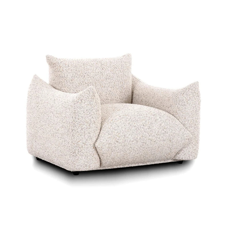 Saint Tropez Nubby Fabric Armchair in Sand
