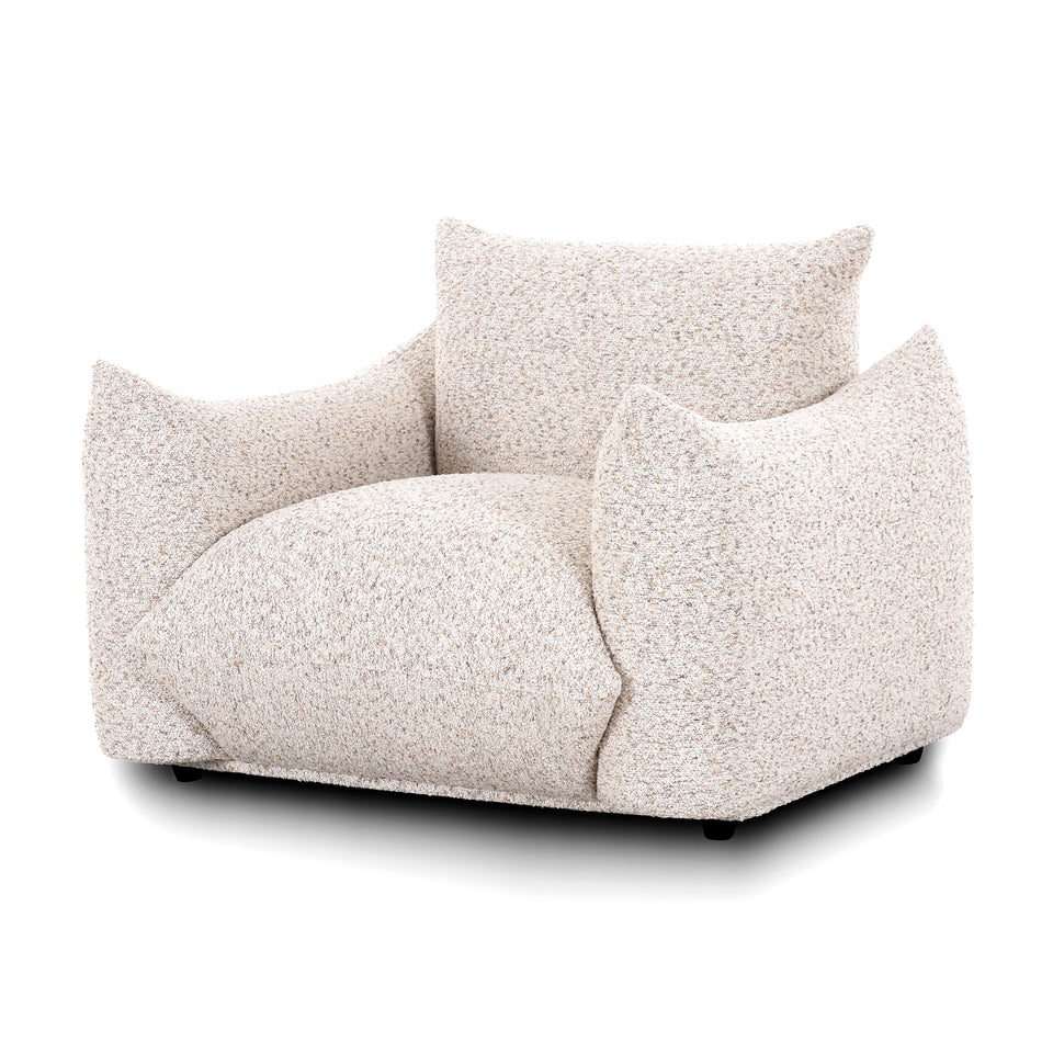 Saint Tropez Nubby Fabric Armchair in Sand