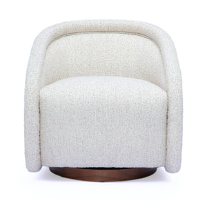 Clarke Cream Performance Boucle Swivel Accent Chair