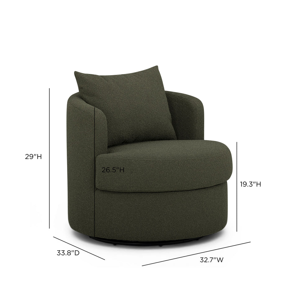 Silvi Performance Boucle Swivel Accent Chair
