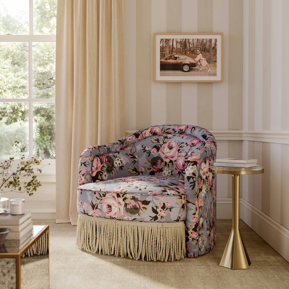 Pamela Tasseled Lounge Accent Chair