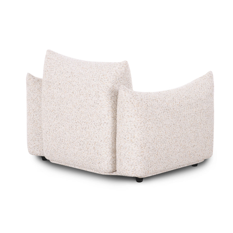 Saint Tropez Nubby Fabric Armchair in Sand