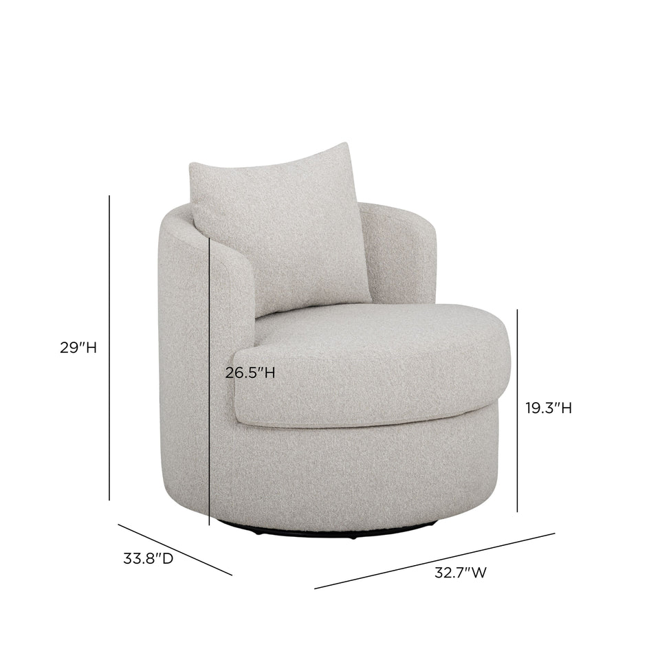 Silvi Performance Boucle Swivel Accent Chair