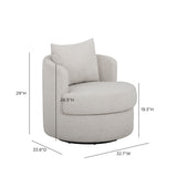 Silvi Performance Boucle Swivel Accent Chair