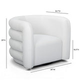 Curves Performance Velvet Swivel Accent Chair
