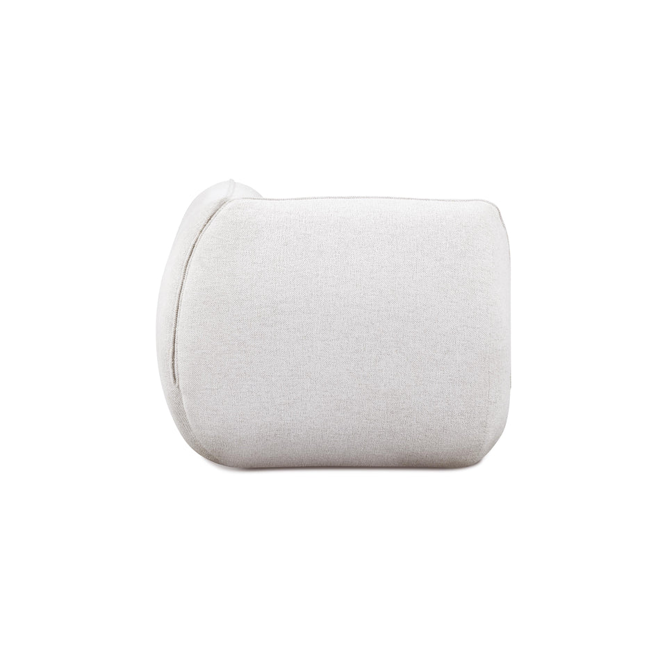 Arezza Stone White Contract-Grade Basketweave Chenille Corner Chair