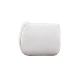 Arezza Stone White Contract-Grade Basketweave Chenille Corner Chair