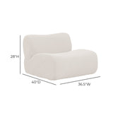 Zenith Modular Armless Chair
