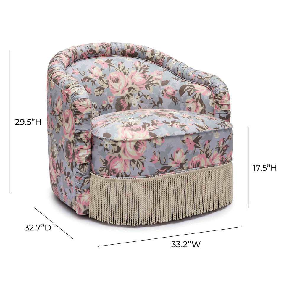 Pamela Tasseled Lounge Accent Chair