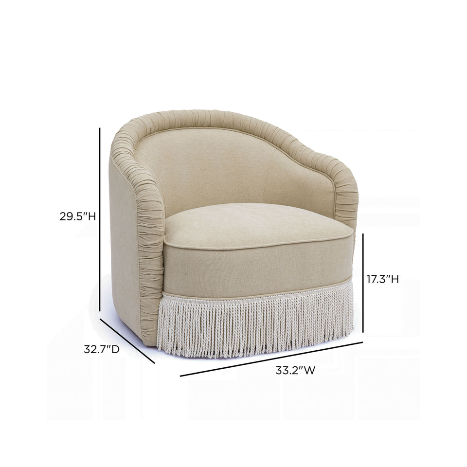 Pamela Tasseled Lounge Accent Chair