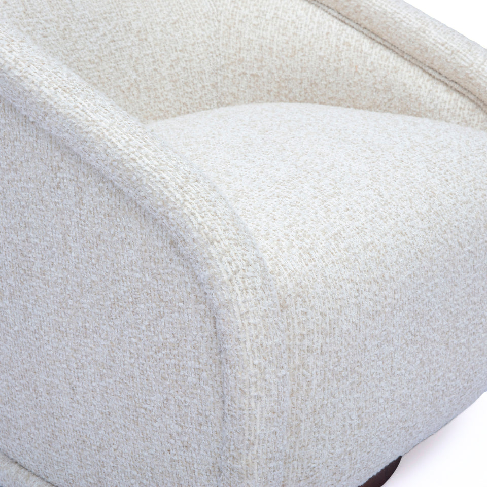 Clarke Cream Performance Boucle Swivel Accent Chair