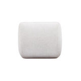 Arezza Stone White Contract-Grade Basketweave Chenille Armless Chair