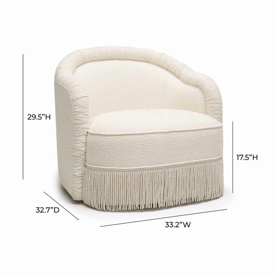 Pamela Tasseled Lounge Accent Chair