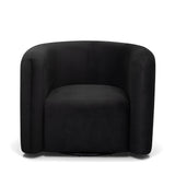 Curves Performance Velvet Swivel Accent Chair