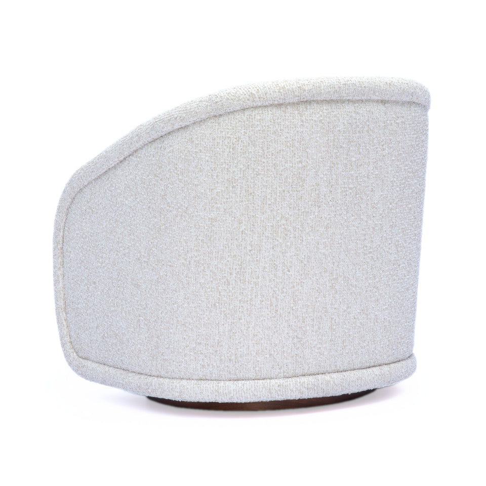 Clarke Cream Performance Boucle Swivel Accent Chair