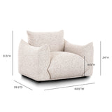 Saint Tropez Nubby Fabric Armchair in Sand