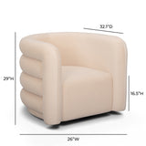 Curves Performance Velvet Swivel Accent Chair